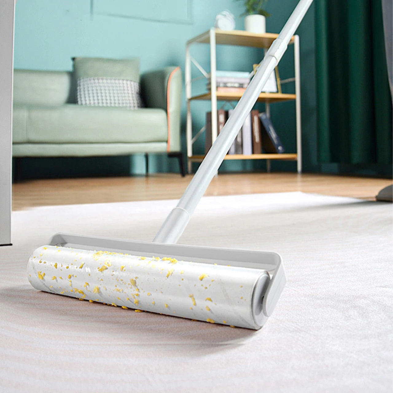 Lint Roller with Telescopic Handle - Ultra-Adhesive Lint Remover Roller for Clothing, Furniture, and Car Seats 1