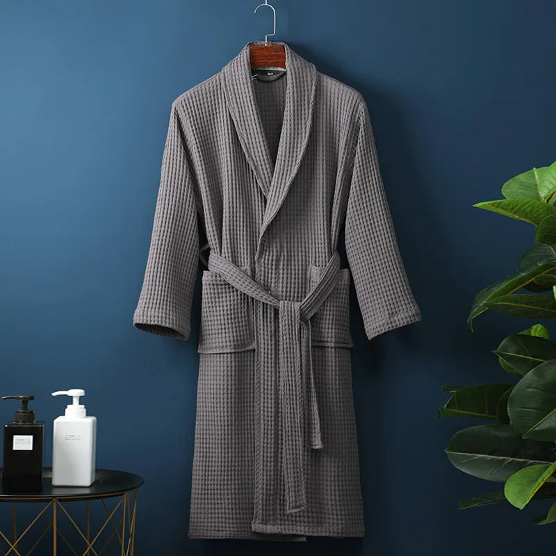 Luxury Cotton Bathrobe for Men and Women – Soft, Comfortable Dressing Gown Available in Multiple Sizes and Stylish Colors 4