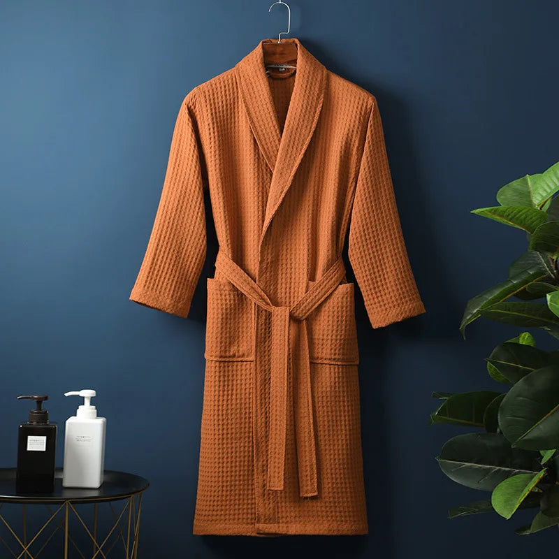 Luxury Cotton Bathrobe for Men and Women – Soft, Comfortable Dressing Gown Available in Multiple Sizes and Stylish Colors 6