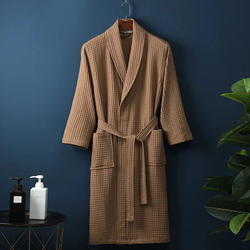 Luxury Cotton Bathrobe for Men and Women – Soft, Comfortable Dressing Gown Available in Multiple Sizes and Stylish Colors 7