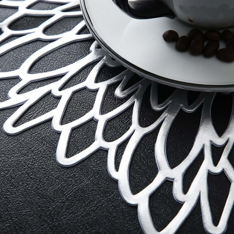 Luxury PVC Round Placemats – Elegant Table Mats for Dining, Available in Sets of 4, 6, or 8, 36-38 cm Diameter 8