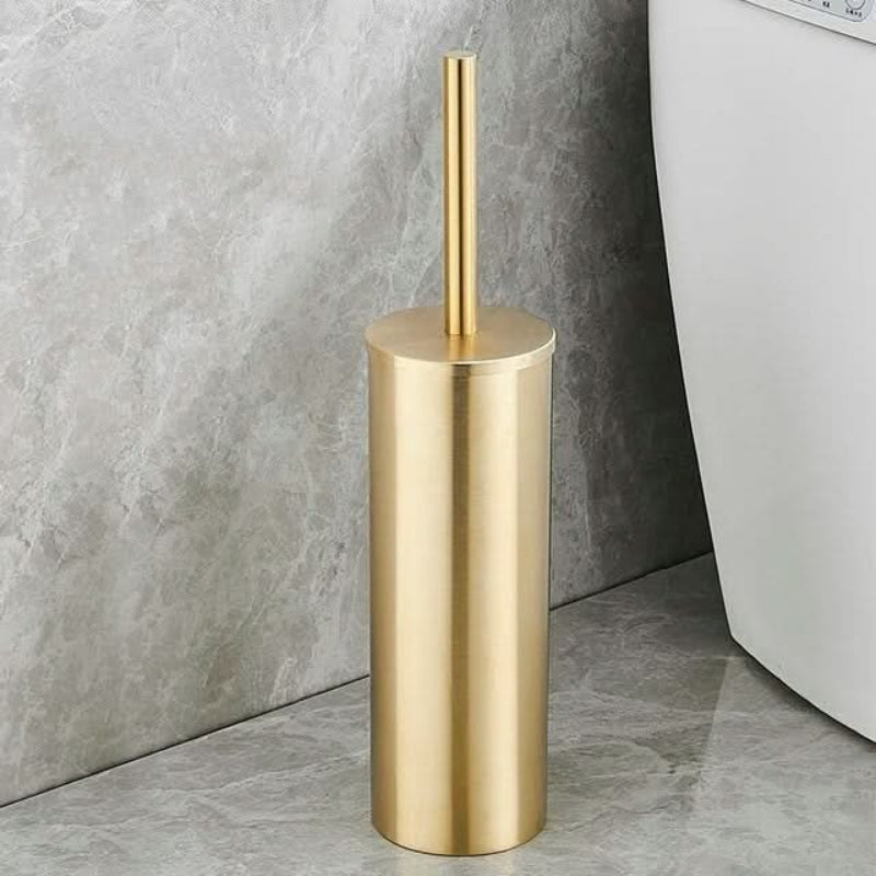 Luxury Toilet Brush and Holder Set with Elegant Gold Finish – Eco-Friendly Bathroom Accessory 0