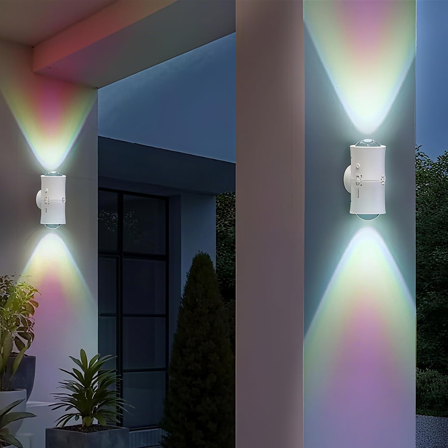 Magnetic LED Outdoor Wall Light with Motion Sensor, USB-C Charging, Waterproof, and Multiple Lighting Modes
