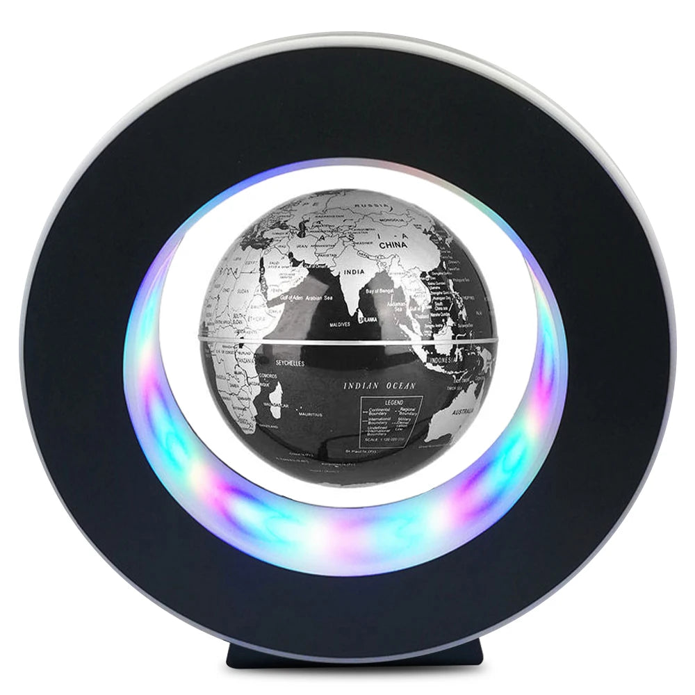 Magnetic Levitation Floating Globe with LED Lighting – 17.5cm Decorative World Globe for Home or Office Decor 0