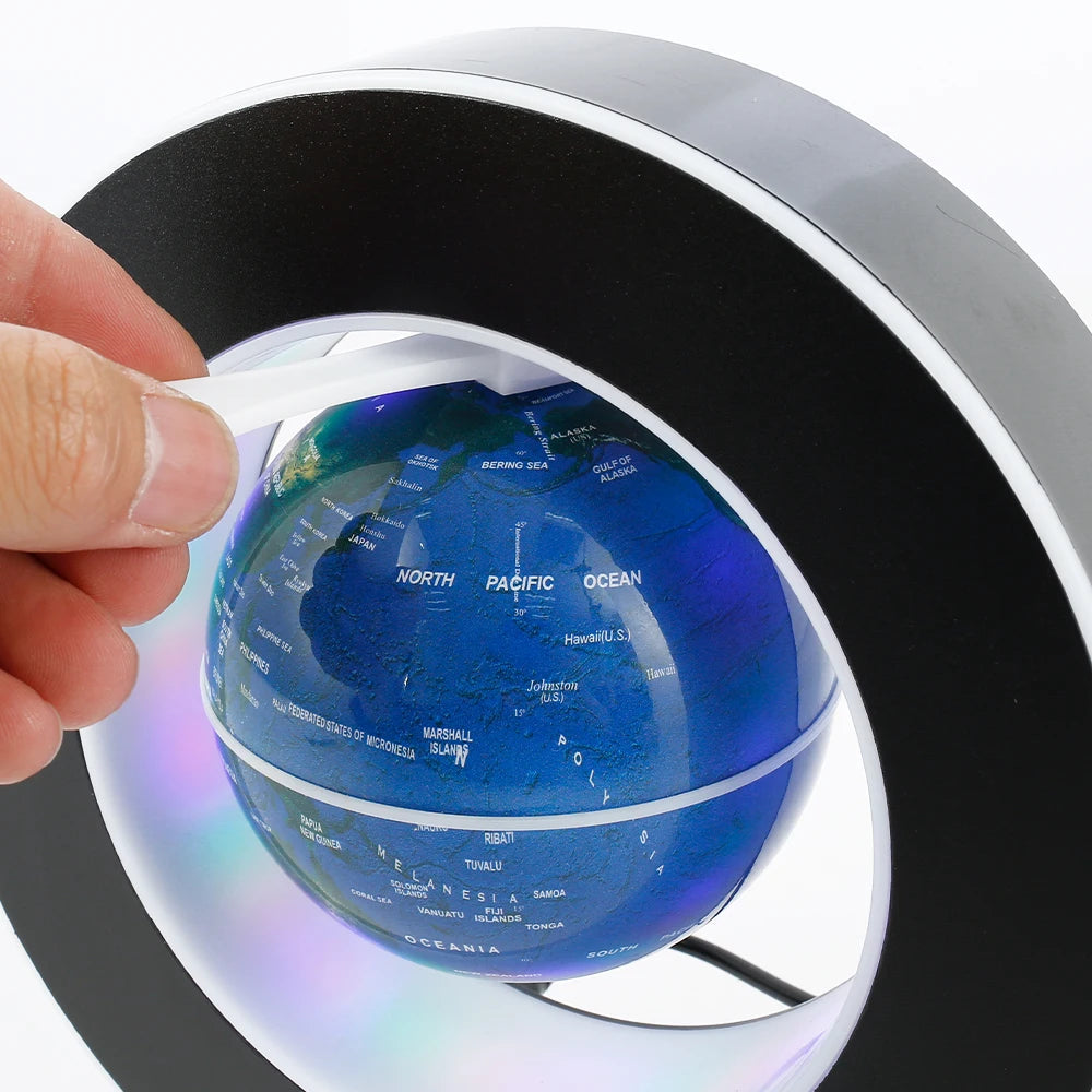 Magnetic Levitation Floating Globe with LED Lighting – 17.5cm Decorative World Globe for Home or Office Decor 3