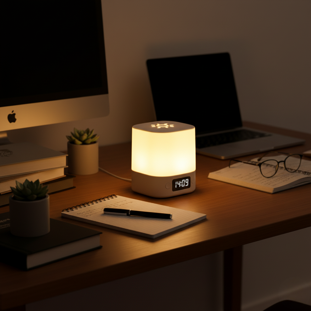 Minimalist Digital Clock with Clear Display – Small Battery-Operated Desk and Nightstand LED Clock 3