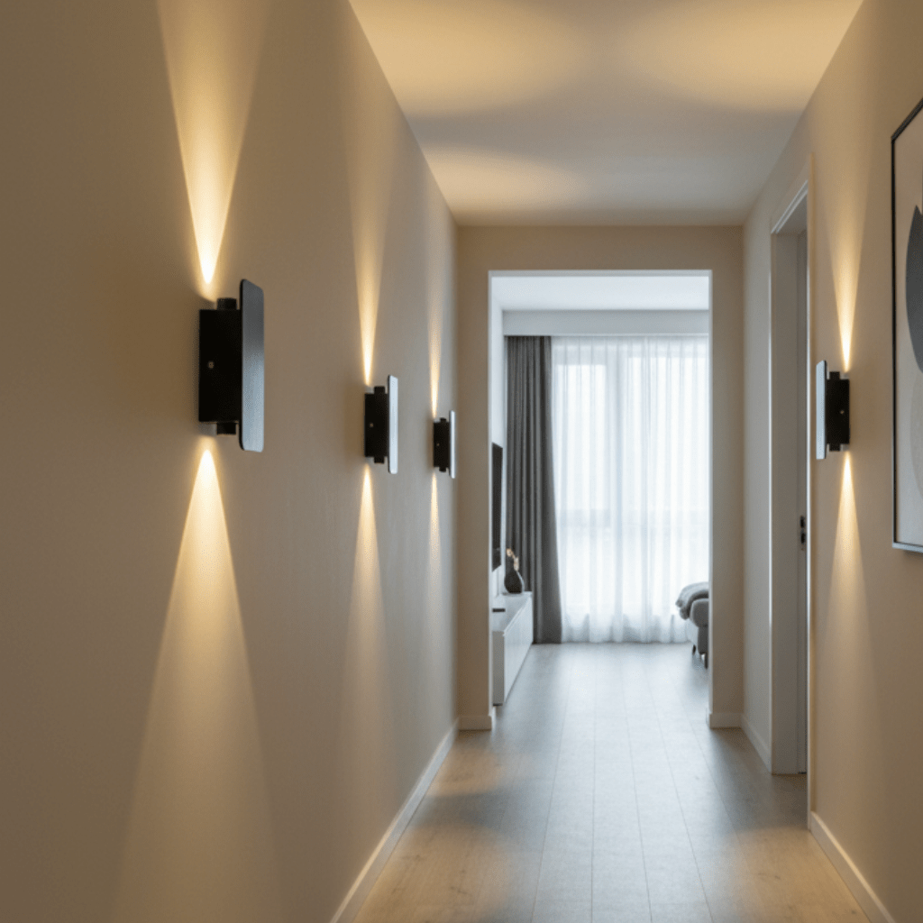 Minimalist LED Wall Light – Energy-Efficient Wall Lamp for Modern Interiors, Available in Black, White, and Wood 1