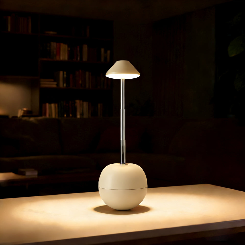 Minimalist Rechargeable LED Table Lamp - Adjustable Height Cordless Bedside Lamp for Modern Nightstands and Desks 0