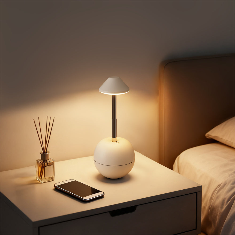 Minimalist Rechargeable LED Table Lamp - Adjustable Height Cordless Bedside Lamp for Modern Nightstands and Desks 7