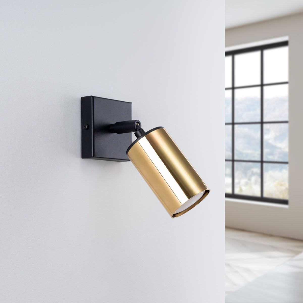Modern Black and Gold Wall Light – Elegant Steel Wall Sconce for Living Room, Bedroom, and Office 0