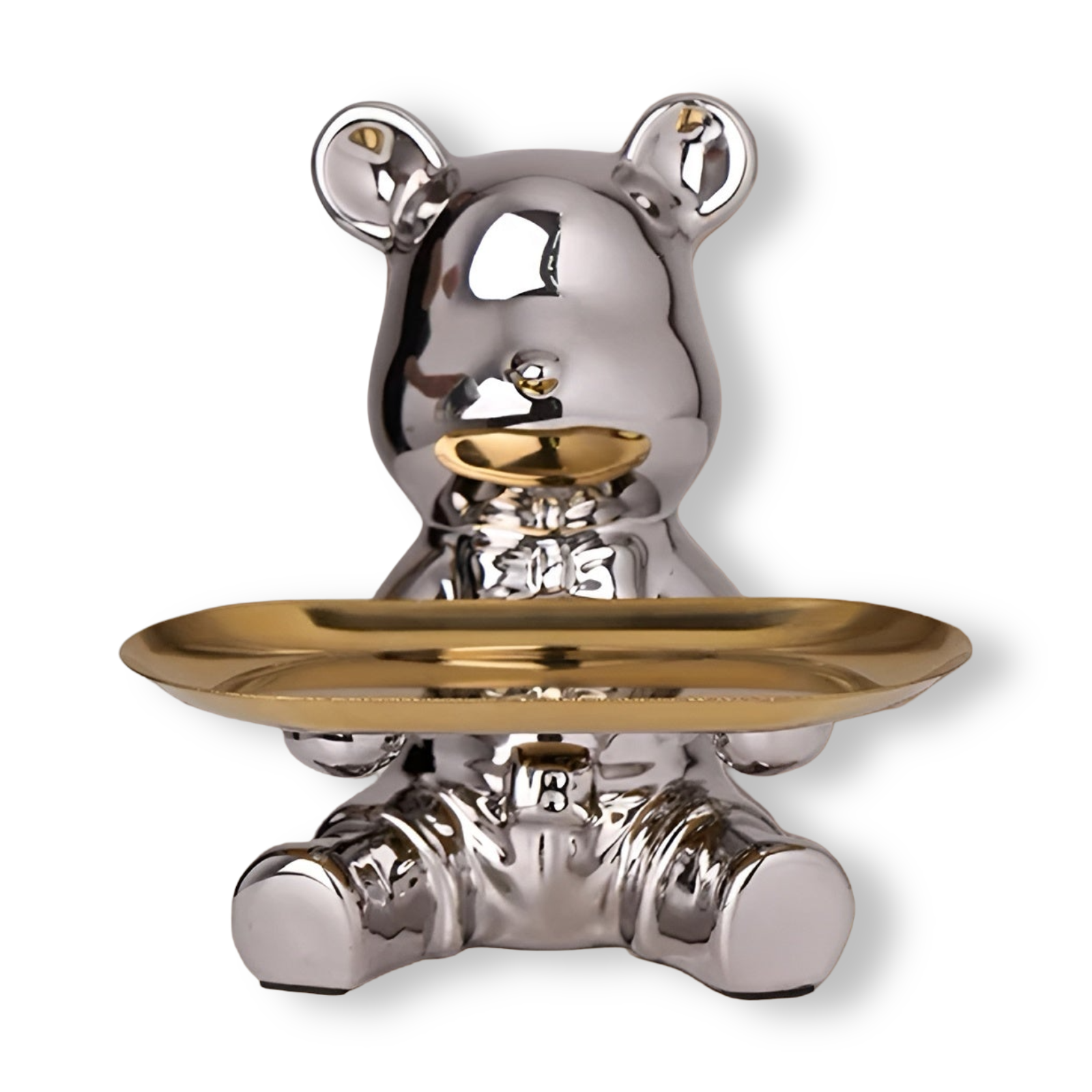 Modern Ceramic Bear Decorative Tray for Coffee Table – 18cm x 18.5cm, Elegant Home Decor 10