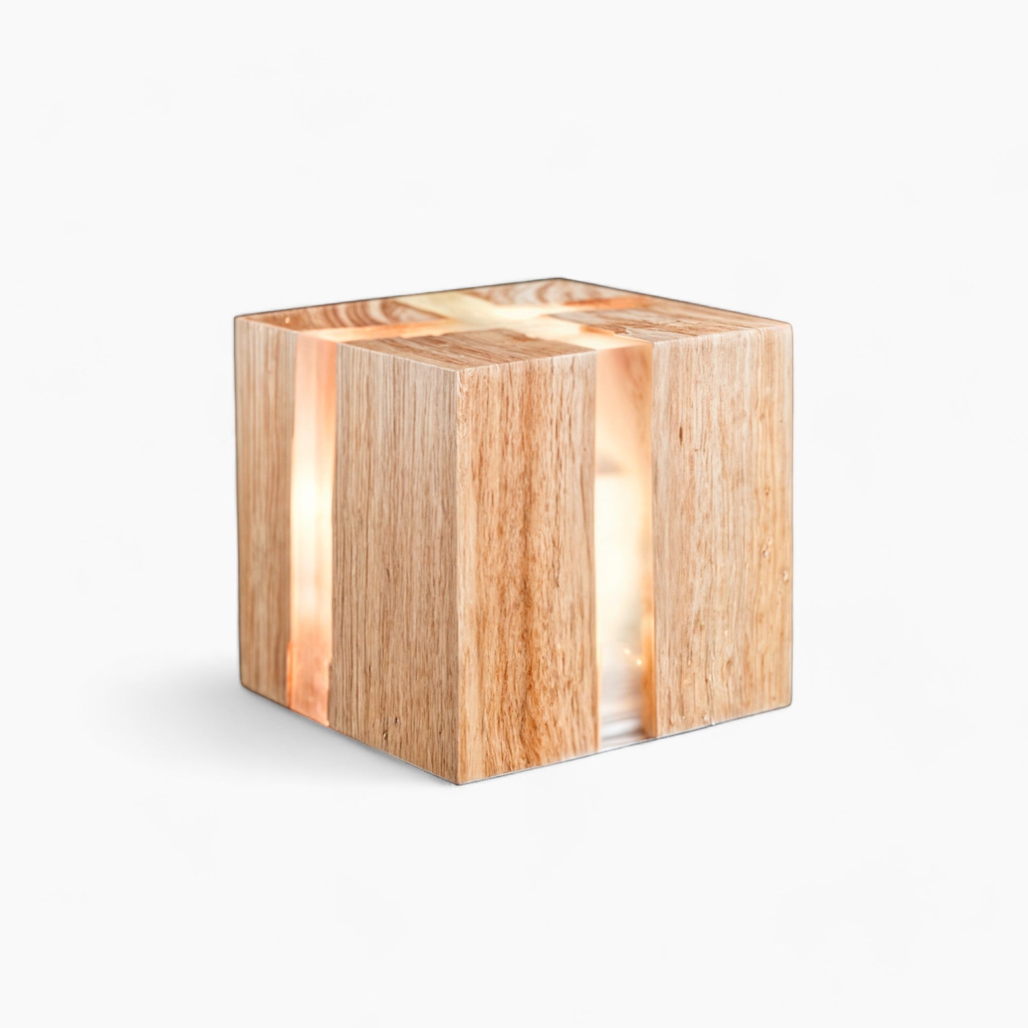 Modern Crackling Wood Table Lamp – Energy Efficient LED Bedside Lamp for Cozy Ambiance, Compact Design for Bedroom or Desk 0