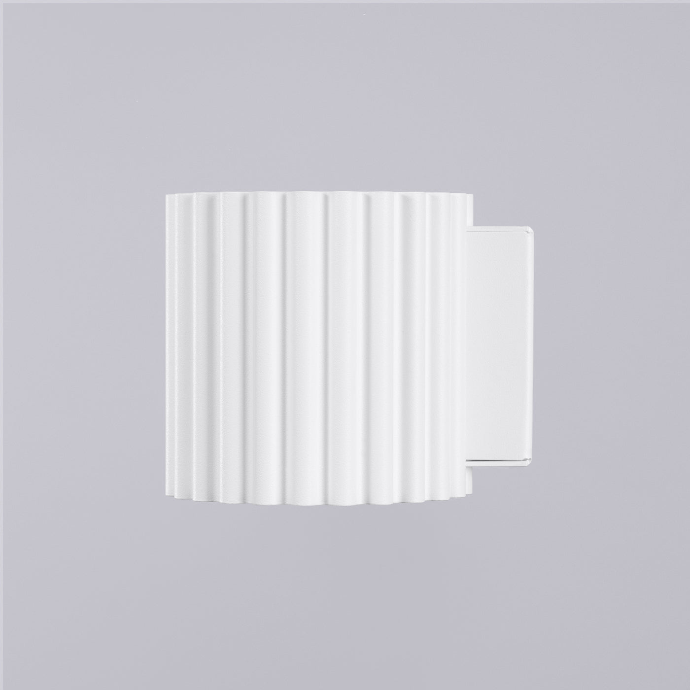 Two white rectangular panels on a light gray background