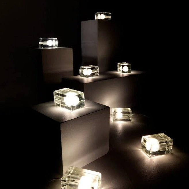 Modern Glass Table Lamp with Anti-Glare LED Light – Elegant Crystal Design for Bedroom, Office, and Living Room 2