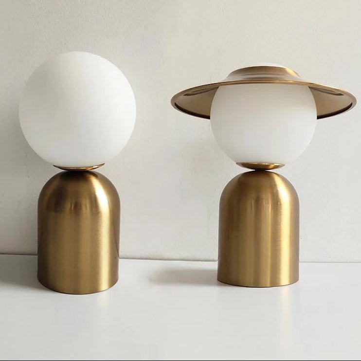 Modern LED Bedside Lamp with Gold Metal Frame and Elegant Glass Ball – Stylish Nightstand Lighting for Bedroom 4