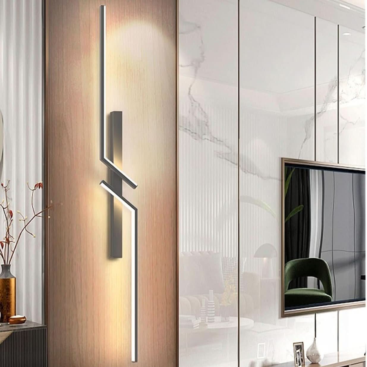 Modern LED Wall Lamp – Dimmable Wall Lights with Minimalist Design in Multiple Sizes and Warm White Light 5