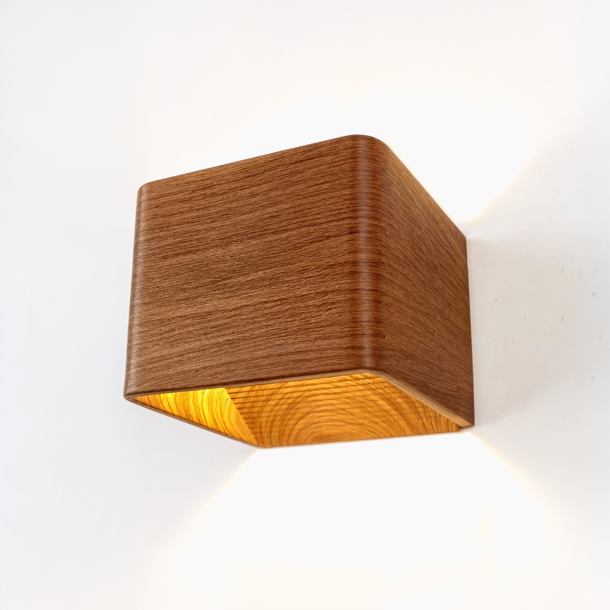 Modern LED Wall Light Sconce with Wood Look – Warm White & White Aluminum Surface Mount, 3W Energy Efficient Wall Lamp 0