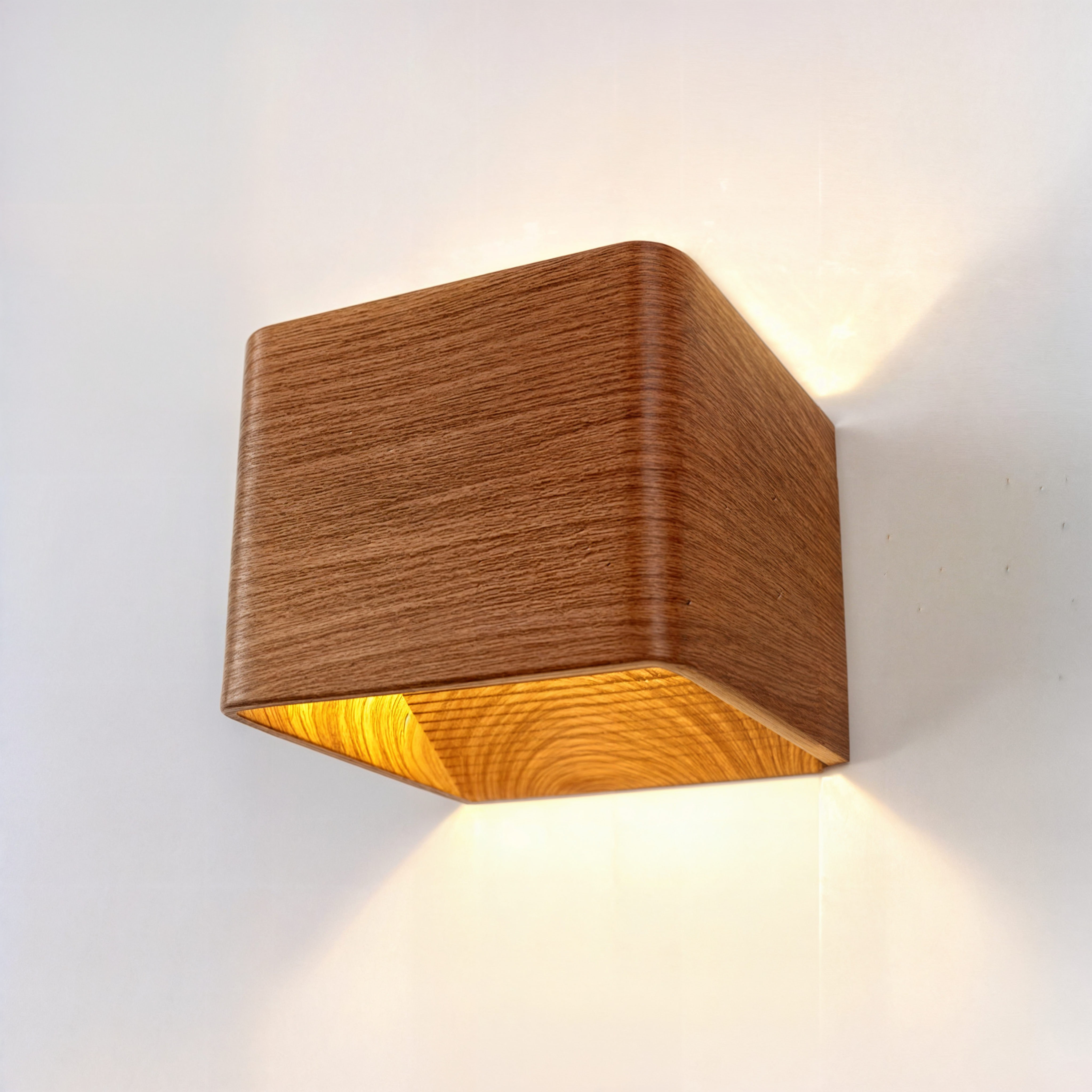Modern LED Wall Light Sconce with Wood Look – Warm White & White Aluminum Surface Mount, 3W Energy Efficient Wall Lamp 2
