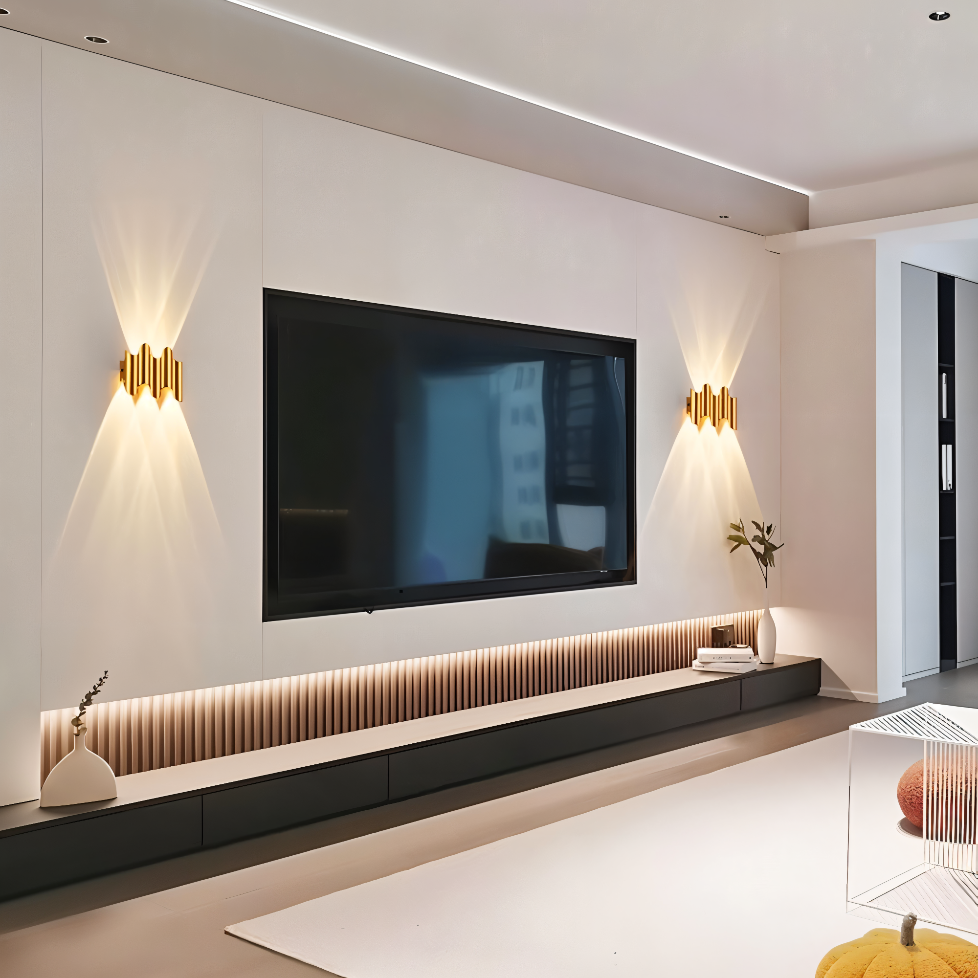 Modern LED Wall Light in Black and Gold – Decorative Up Down Wall Lamp for Elegant Interiors, 3000K Warm Light 4