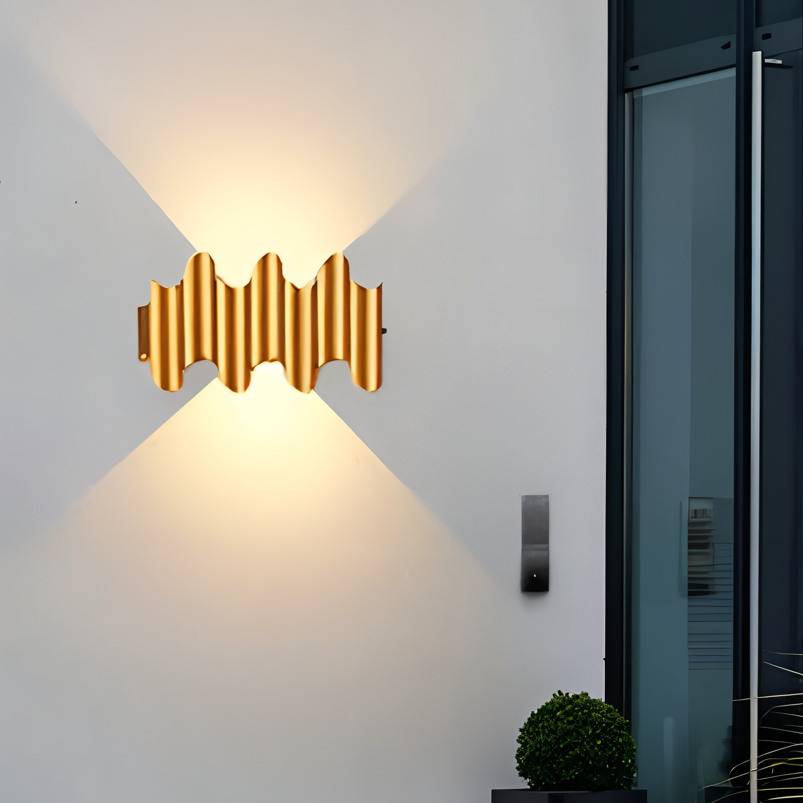 Modern LED Wall Light in Black and Gold – Decorative Up Down Wall Lamp for Elegant Interiors, 3000K Warm Light 5