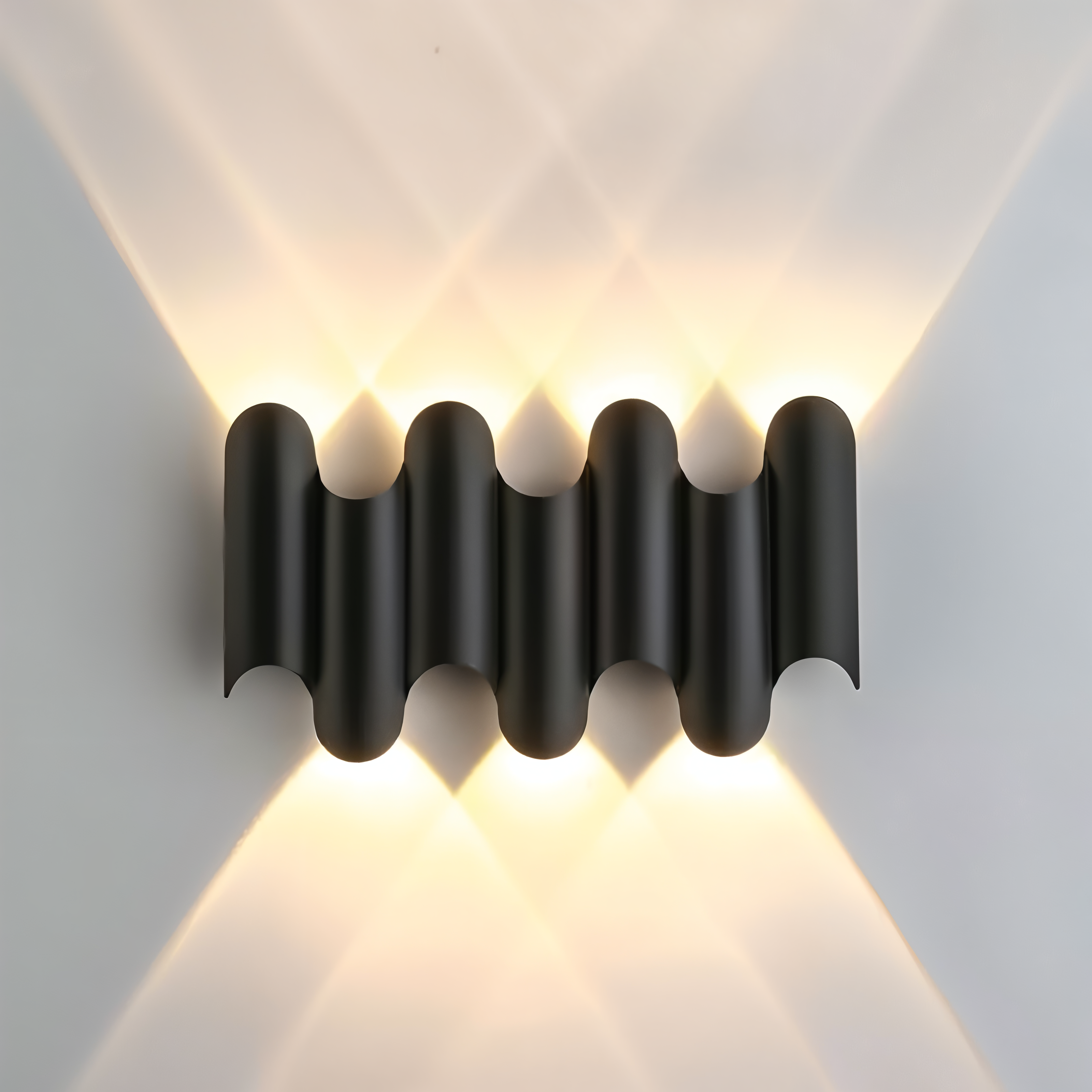 Modern LED Wall Light in Black and Gold – Decorative Up Down Wall Lamp for Elegant Interiors, 3000K Warm Light 8