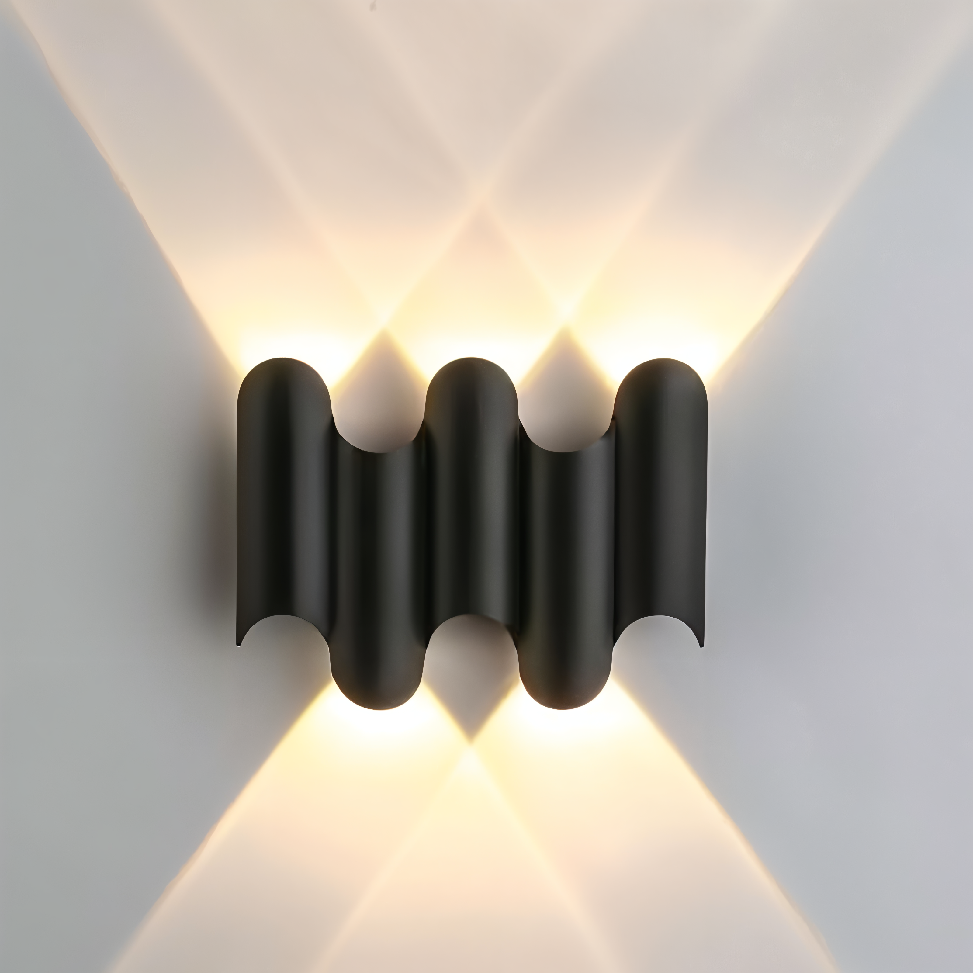 Modern LED Wall Light in Black and Gold – Decorative Up Down Wall Lamp for Elegant Interiors, 3000K Warm Light 9