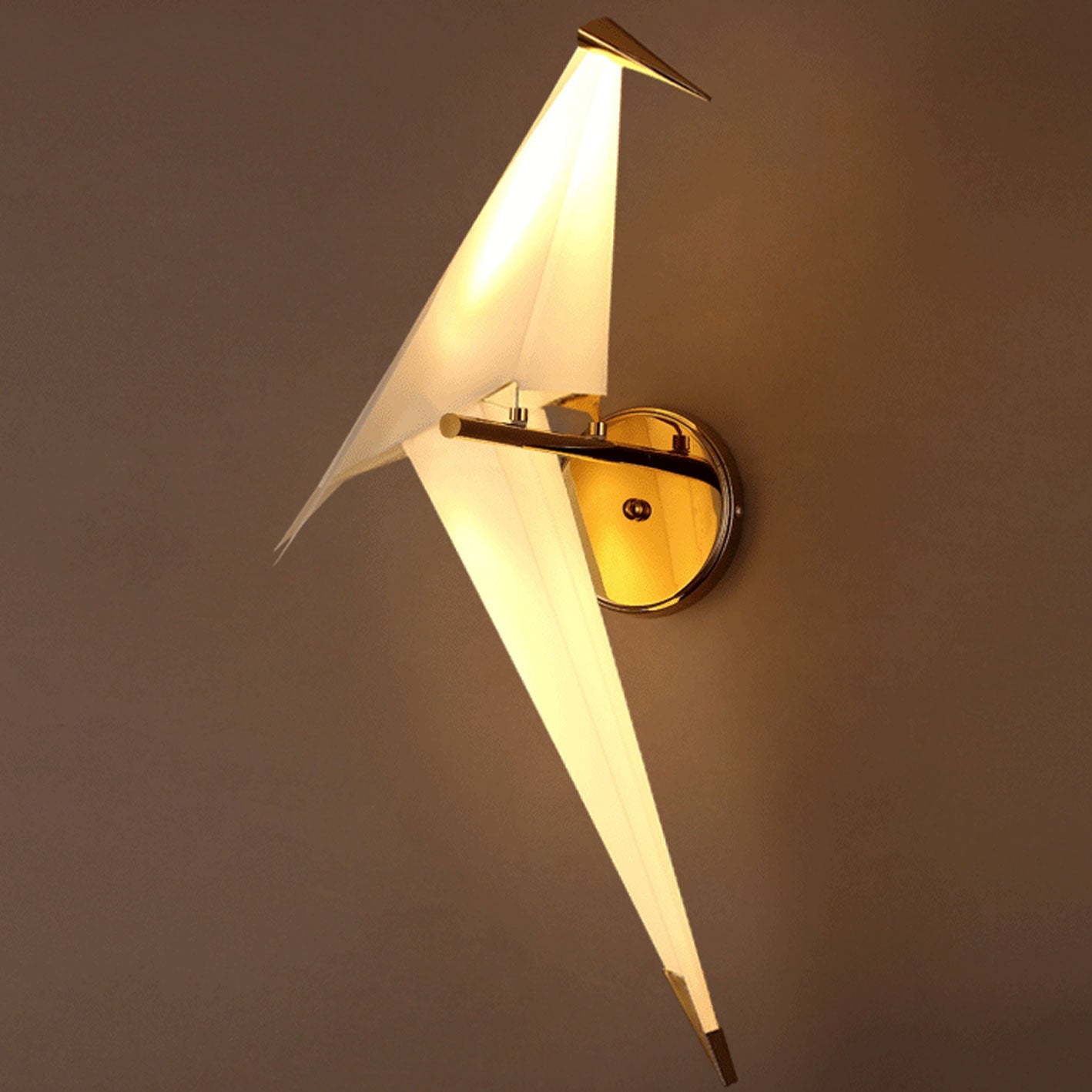 Modern LED Wall Sconce with Creative Paper Cranes Design – Energy-Efficient Wall Lamp in White and Gold, Ideal for Living Room and Bedroom 3