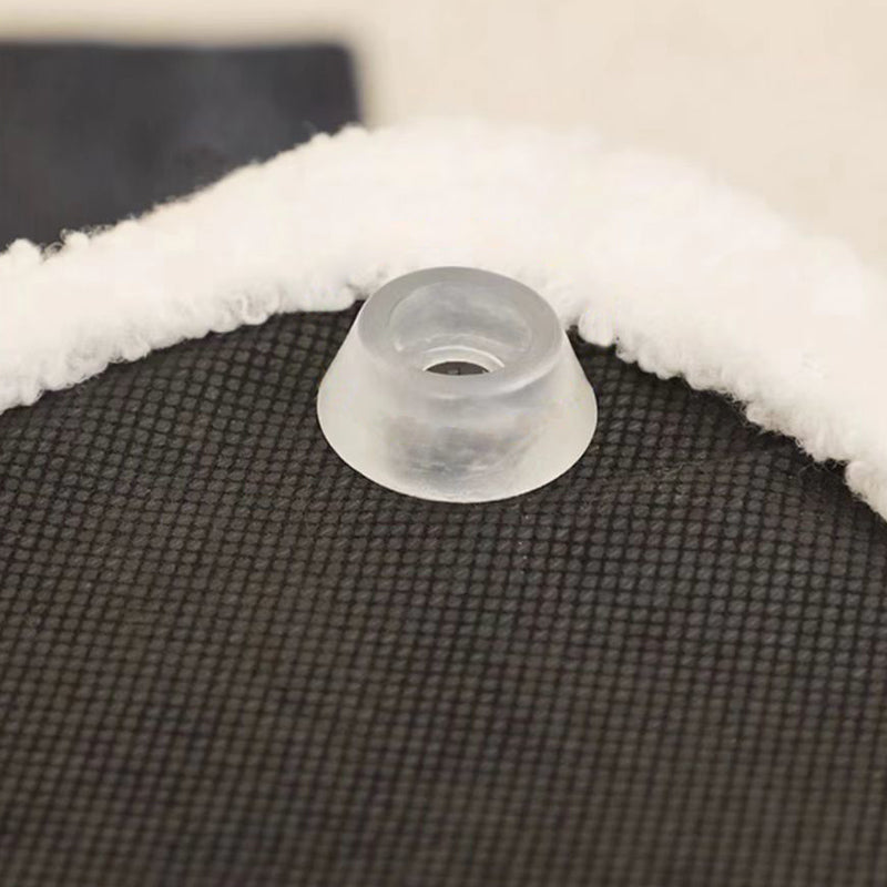 Modern Minimalist Footstool Ottoman in Black and White Teddy Fleece – Square Design, Versatile Use for Living Room or Entryway 6