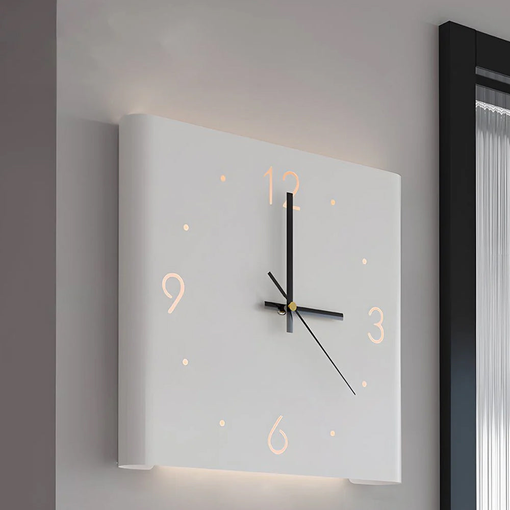 Modern Square LED Wall Clock with Auto-Sensor Lighting – Minimalist Design for Bedrooms and Hallways 1