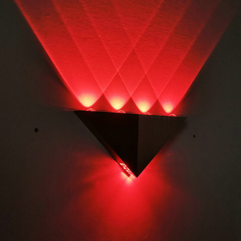 Modern Triangle Pyramid Wall Sconce Lamp – LED Wall Lighting in Black and White, Energy-Efficient Aluminum and Acrylic Design 2