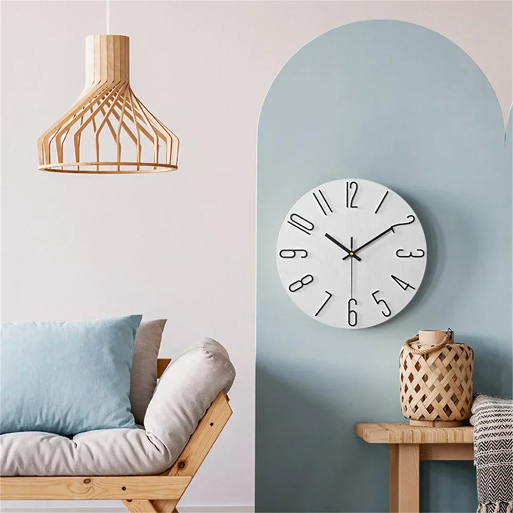 Modern Wall Clock Decor with 3D Floating Numbers – Silent Quartz Movement for Elegant Interiors 1