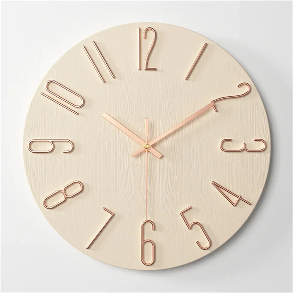 Modern Wall Clock Decor with 3D Floating Numbers – Silent Quartz Movement for Elegant Interiors 11