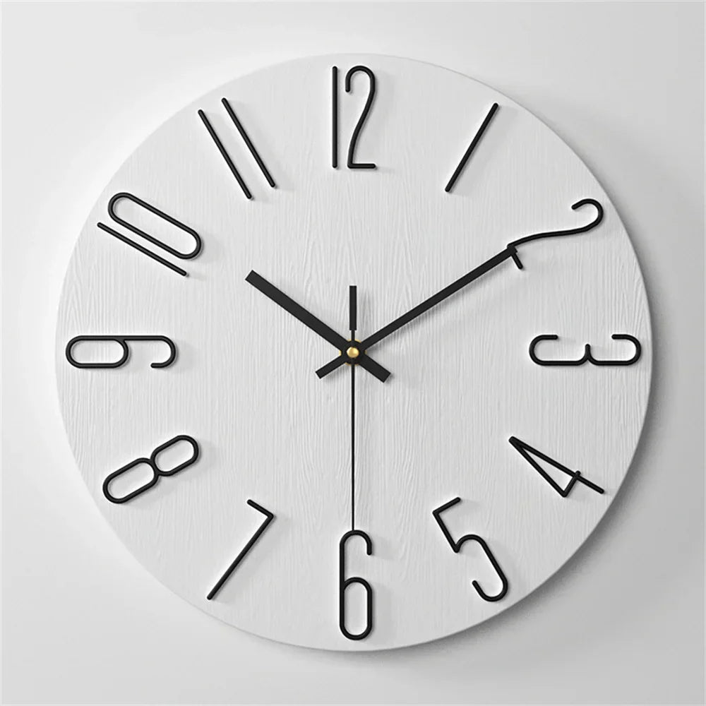 Modern Wall Clock Decor with 3D Floating Numbers – Silent Quartz Movement for Elegant Interiors 5