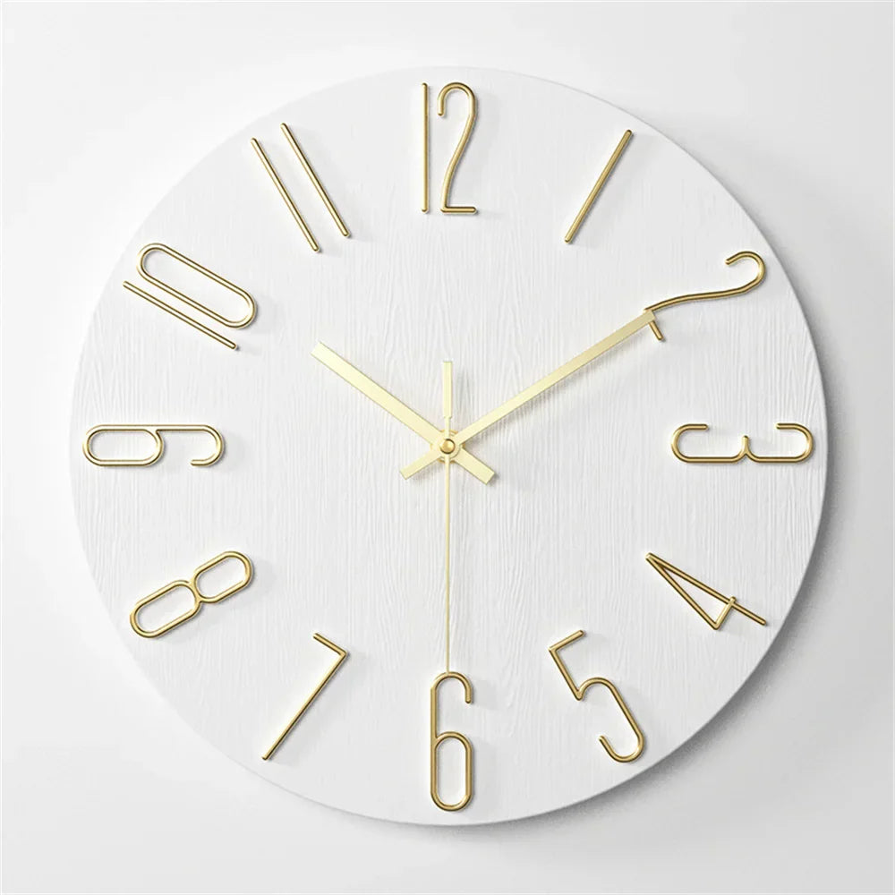 Modern Wall Clock Decor with 3D Floating Numbers – Silent Quartz Movement for Elegant Interiors 8