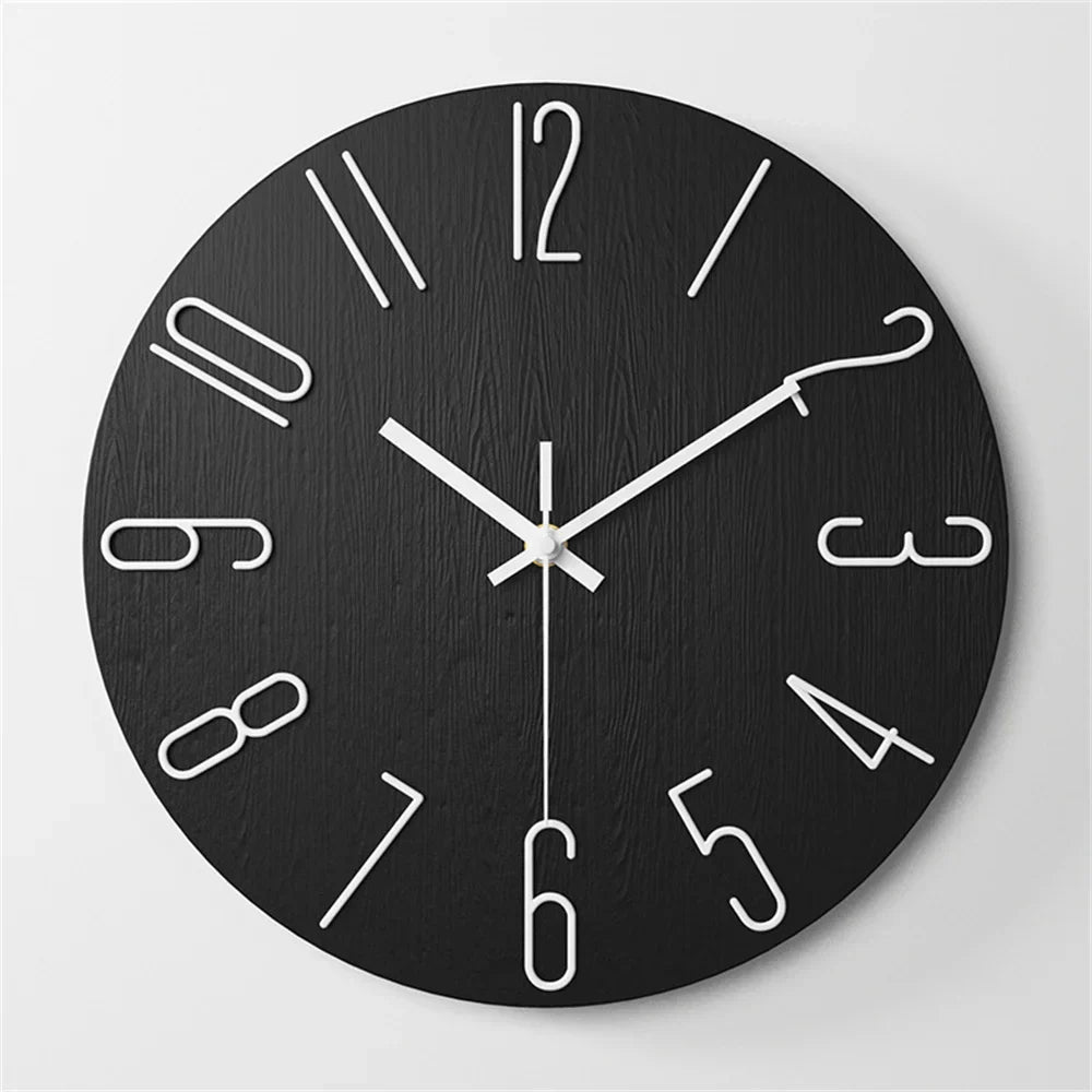 Modern Wall Clock Decor with 3D Floating Numbers – Silent Quartz Movement for Elegant Interiors 9