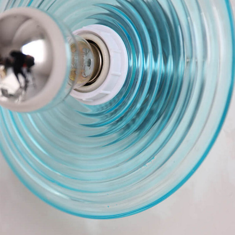 Modern Water Ripple Glass Wall Sconce Lamp - 1-Light Wall Light Fixture for Bedroom and Living Room, Durable Iron and Glass Design 9