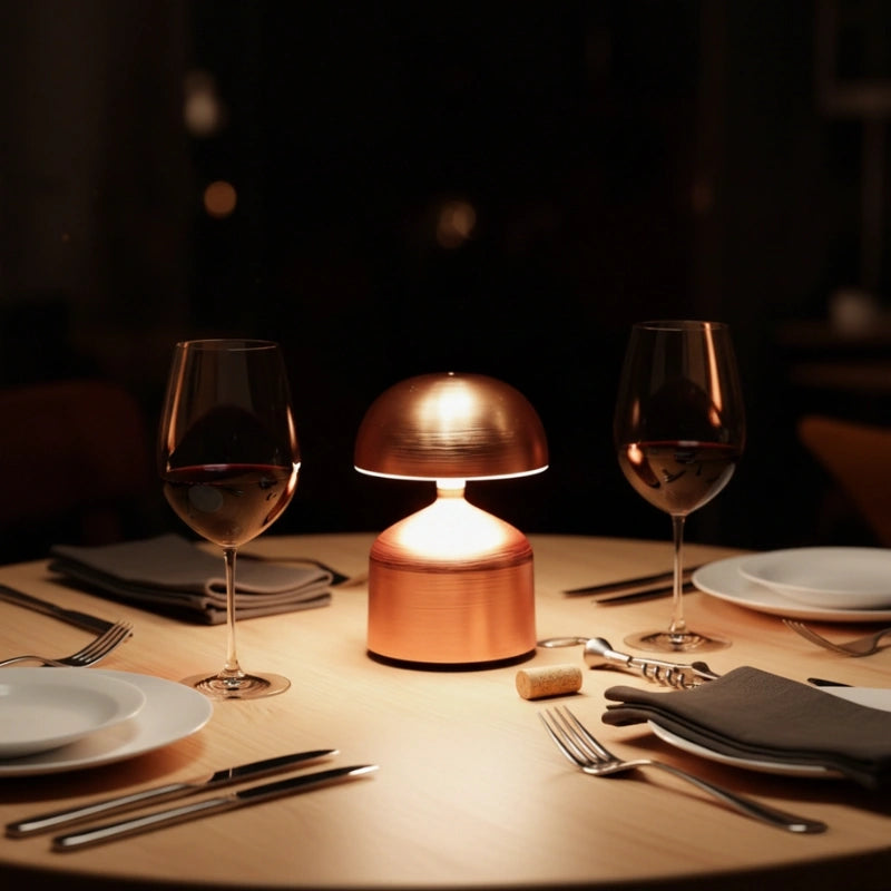 Modern Wrought Iron Table Lamp – Dimmable and Rechargeable with Customizable Illumination 4