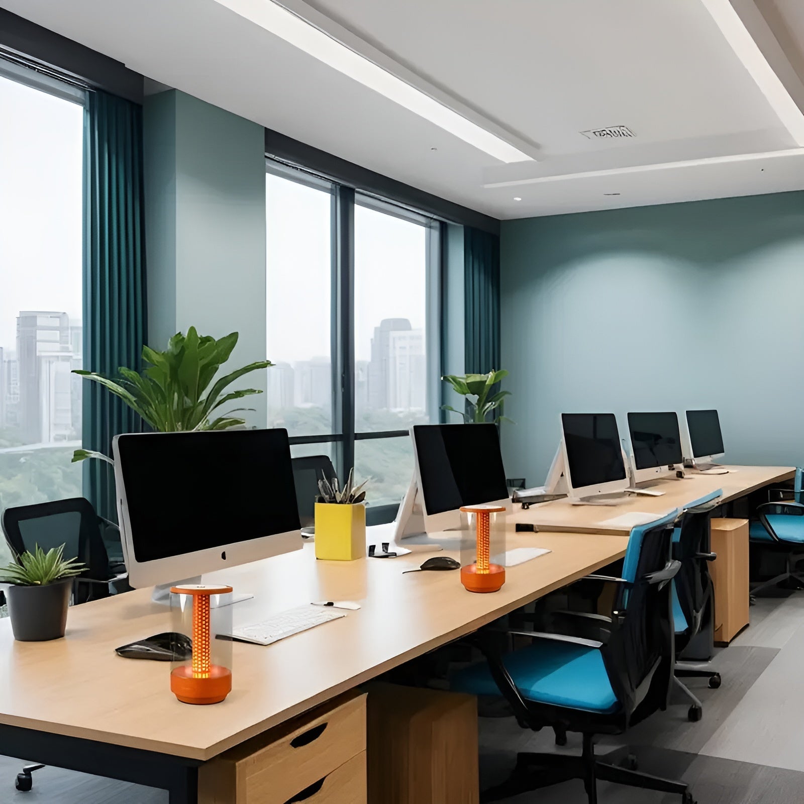 Modular LED Table Lamp with Touch Control, 3 Light Modes, Rechargeable Battery, Cordless Design, Versatile Bedside or Desk Use - Black, Grey, Gold, Orange 4