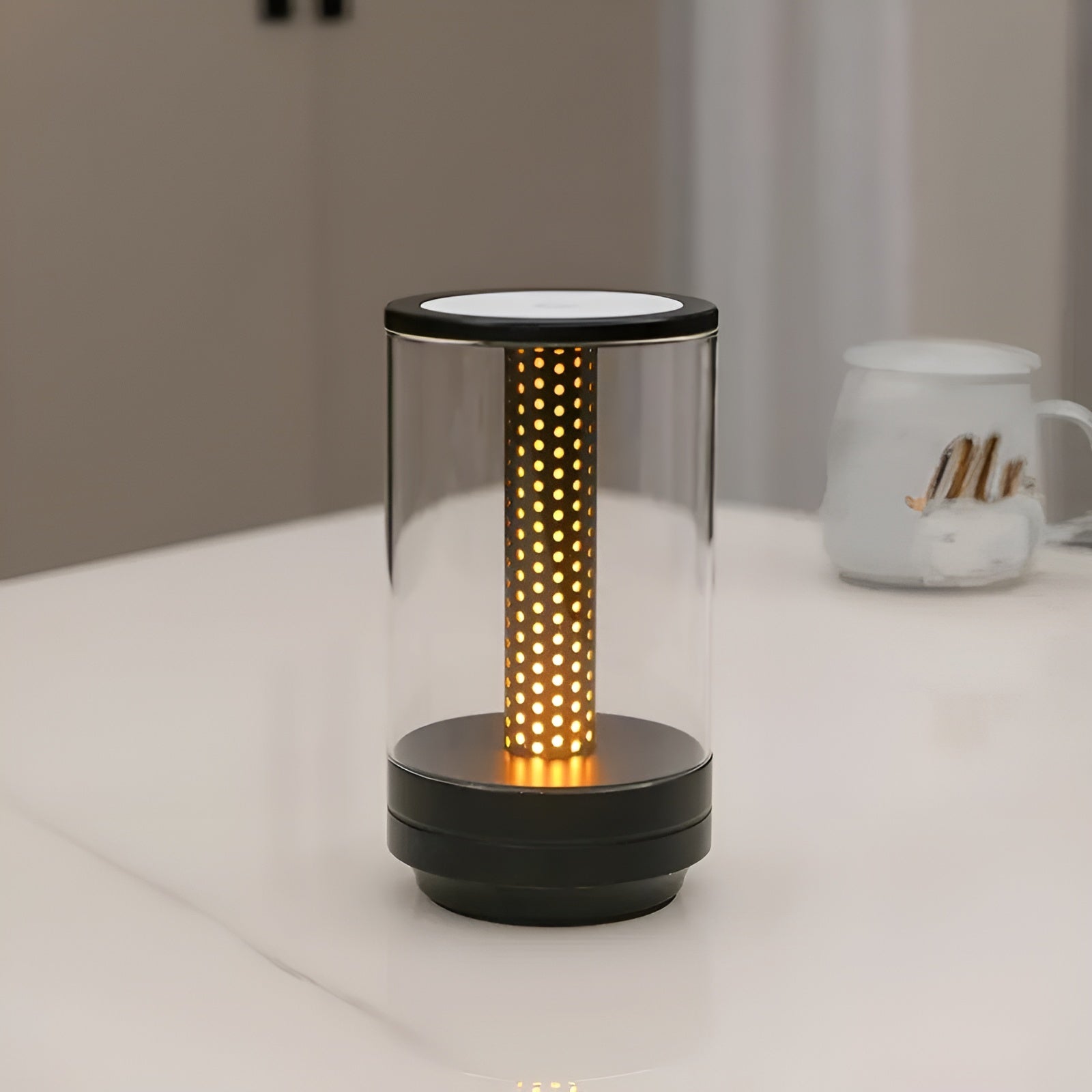 Modular LED Table Lamp with Touch Control, 3 Light Modes, Rechargeable Battery, Cordless Design, Versatile Bedside or Desk Use - Black, Grey, Gold, Orange 9