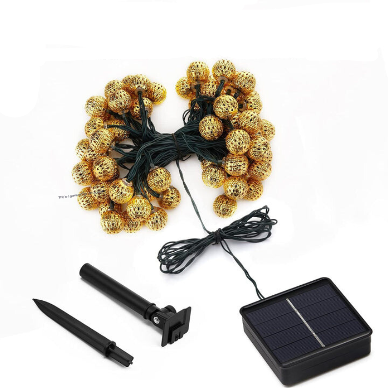 Moroccan Style Solar Fairy Lights – Eco-Friendly Outdoor String Lights with Warm White LEDs for Garden and Patio Décor 3