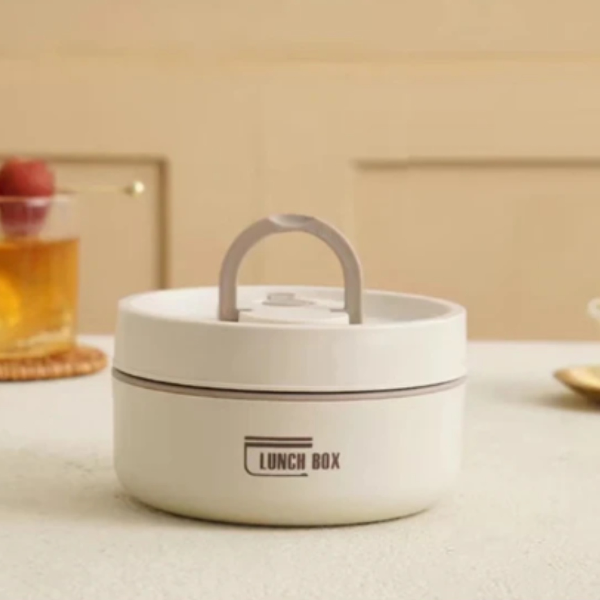 Multi-Layer Insulated Lunch Box with Three Compartments - BPA Free, Leak-Proof Food Storage Solution 9