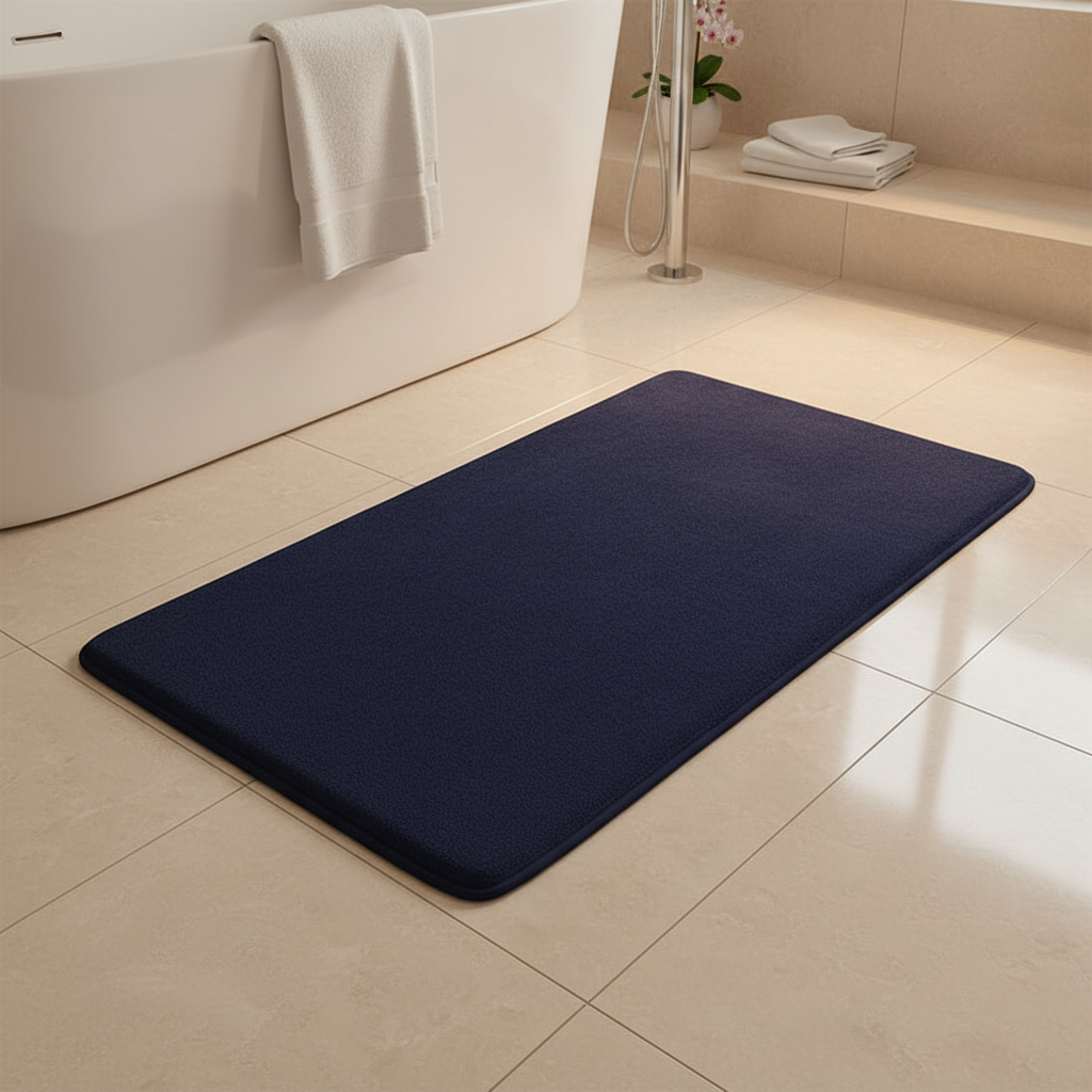 Non-Slip Bath Mat with Memory Foam – Soft Microfiber Surface for Comfort and Safety – Machine Washable, Multiple Sizes and Colors Available 3