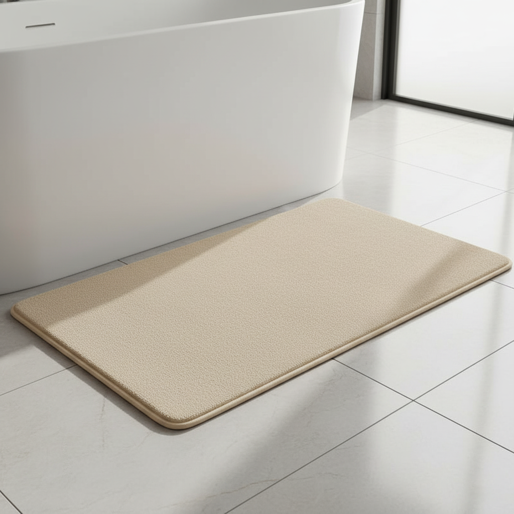 Non-Slip Bath Mat with Memory Foam – Soft Microfiber Surface for Comfort and Safety – Machine Washable, Multiple Sizes and Colors Available 5