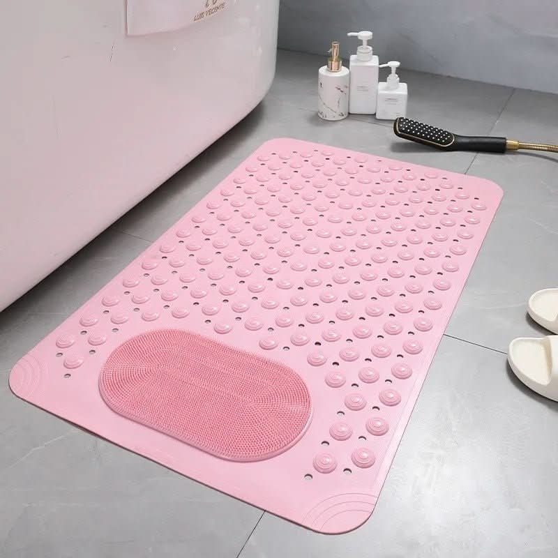 Non-Slip Shower Mat with Strong Suction Cups – Anti-Slip Bath Mat for Safety and Comfort, Durable PVC, Textured Surface, Machine Washable 3