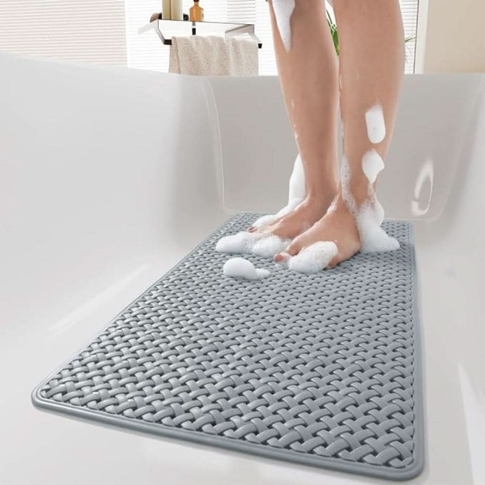 Non-Slip Shower Mat with Suction Cups – Durable Anti-Slip Bath Mat for Safe Bathing and Easy Cleaning 0