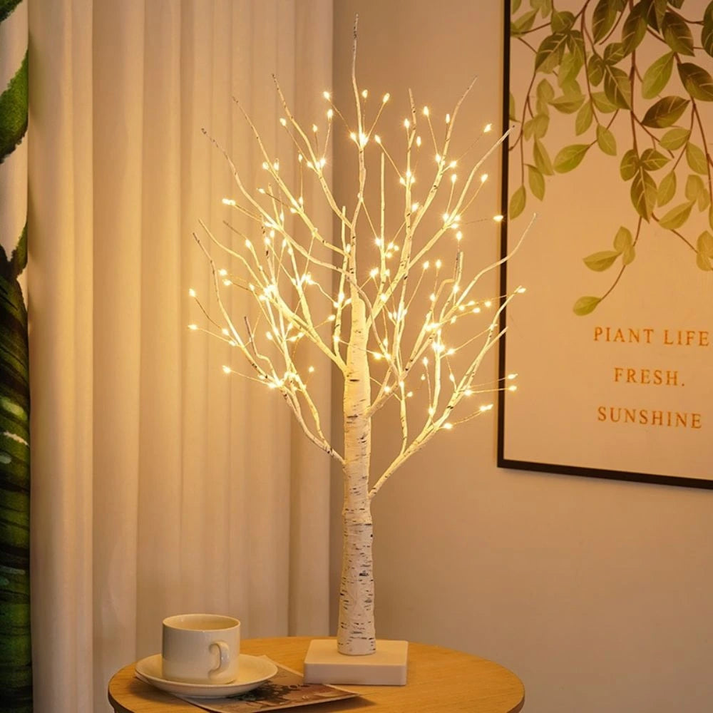 Nordic Birch Tree Decorative Light with 144 Warm White LEDs – Realistic Design for Cozy Indoor Ambiance 6