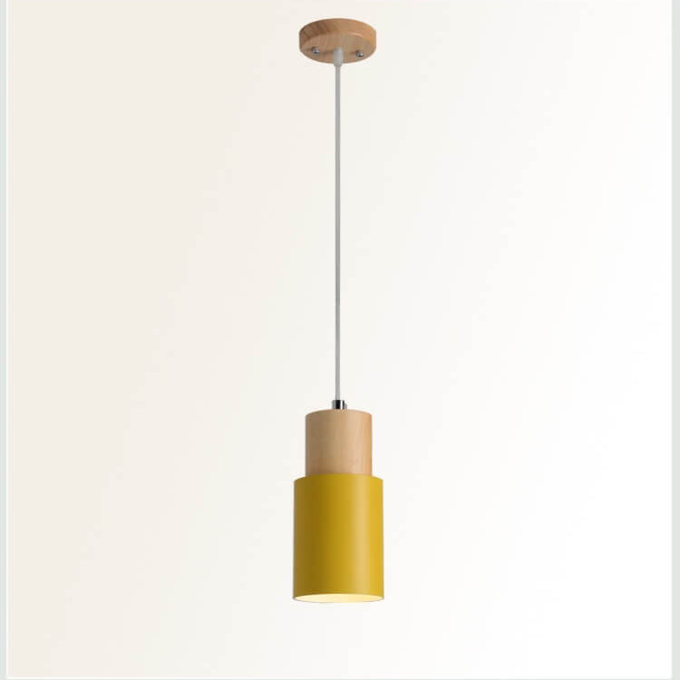 Nordic Macaron Pendant Light – Modern Black Cylinder LED Hanging Light for Kitchen and Dining Room 8