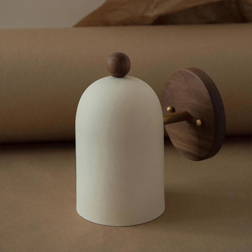 Nordic Zen Wall Sconce Lighting - Walnut and Iron Wall Lamp with Energy-Efficient LED Light 7