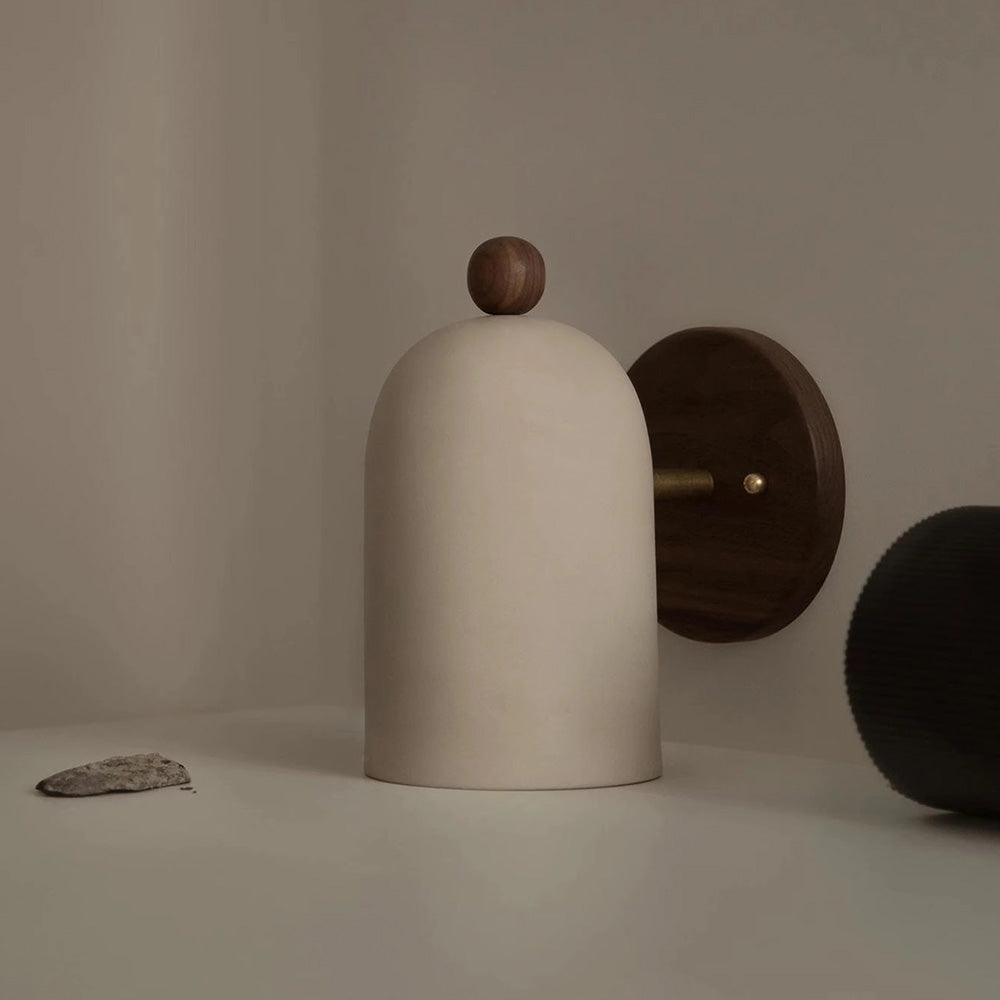 Nordic Zen Wall Sconce Lighting - Walnut and Iron Wall Lamp with Energy-Efficient LED Light 8
