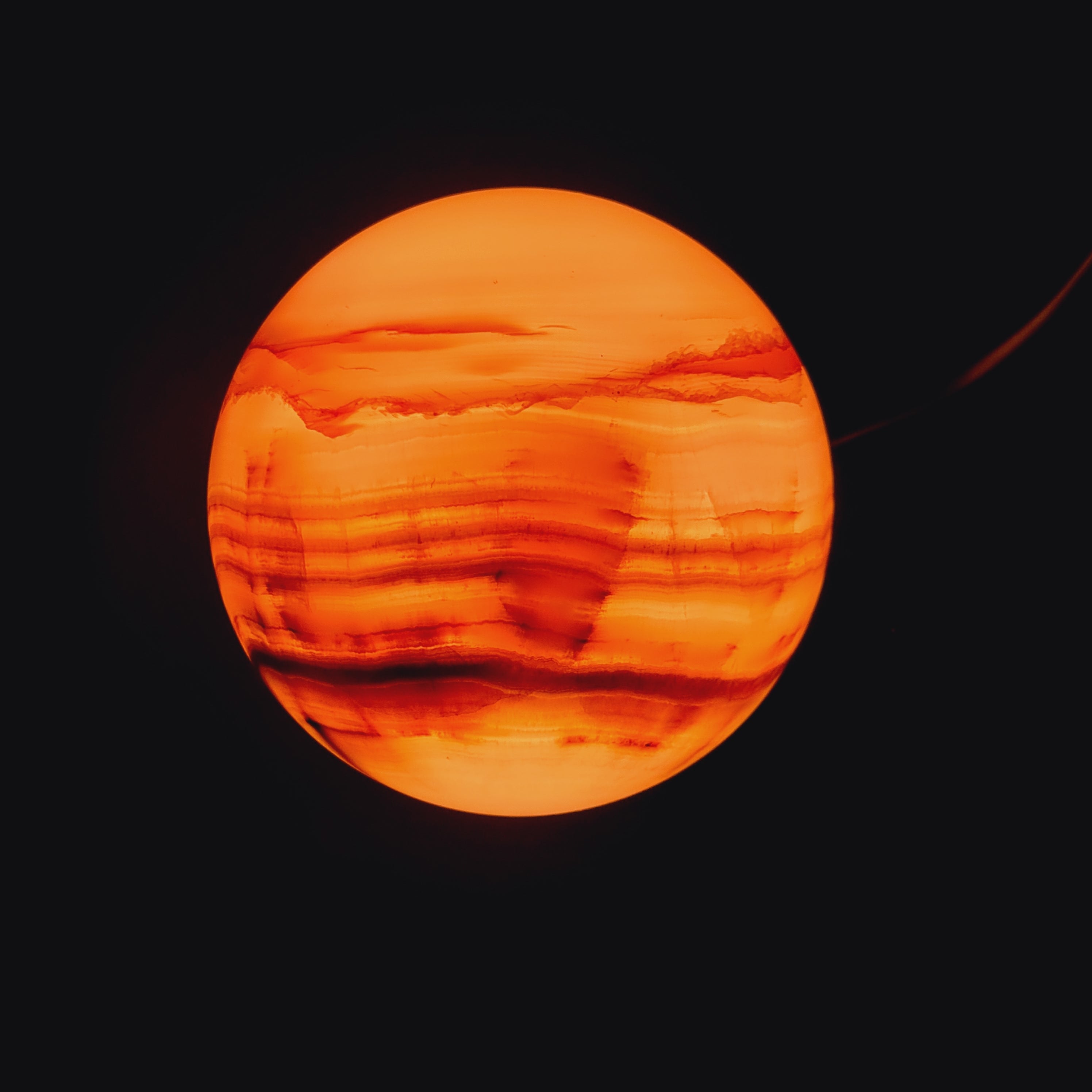 Onyx Marble Table Lamp – 6 Round Bedside Table Lamp for Elegant Bedroom and Living Room Lighting 4